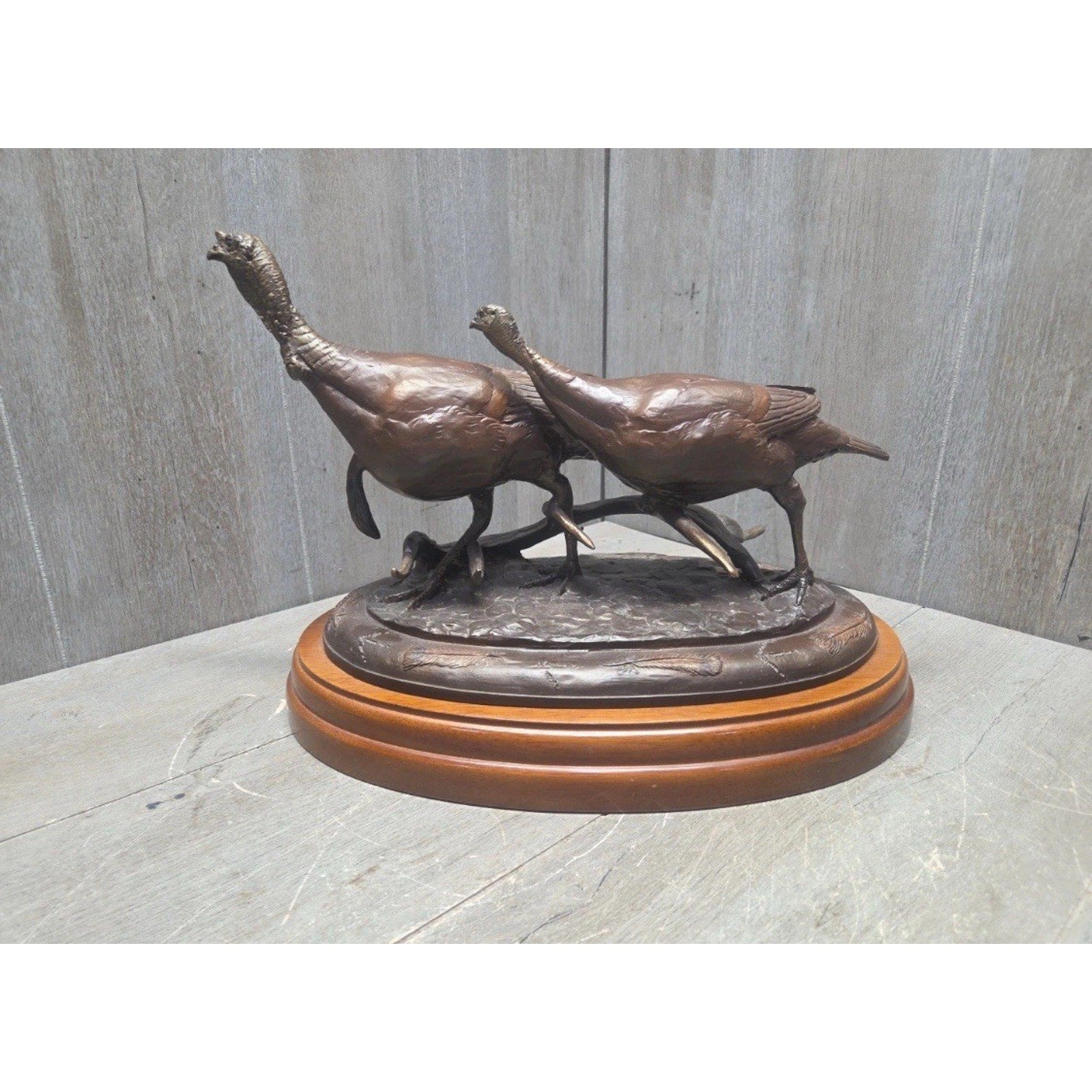 Greg O'Neal Big River Bronze NWTF Turkeys Statue 0456/2400 Sculpture Federation