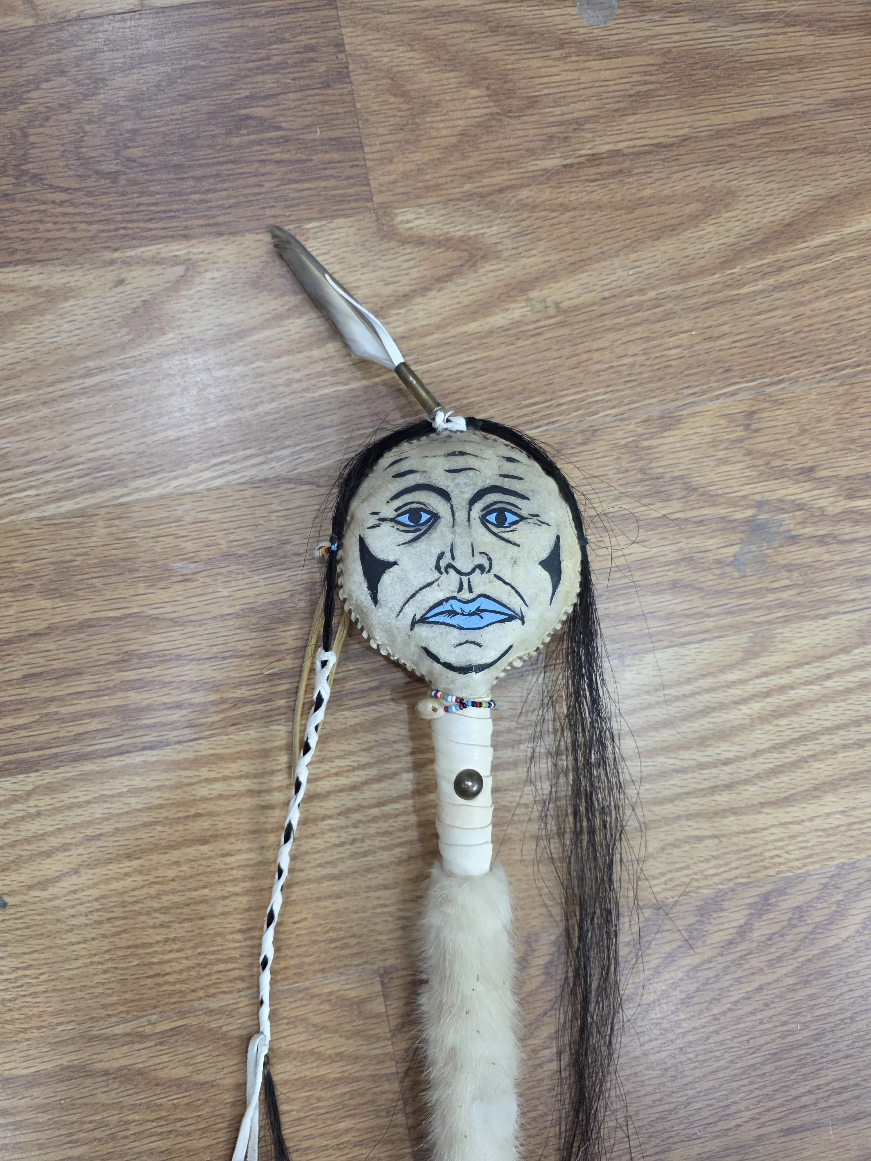 FHMC101 - Native Rattle 24" | Traditional Handcrafted Display