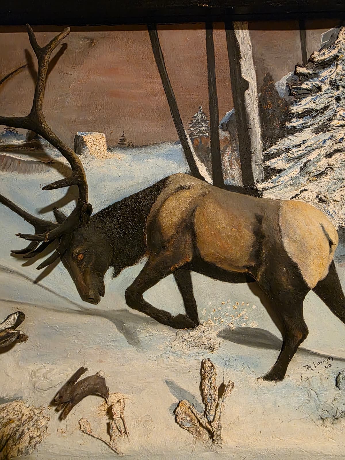 JTV13 - d Elk Antler Panel – 2 Cracked Horns