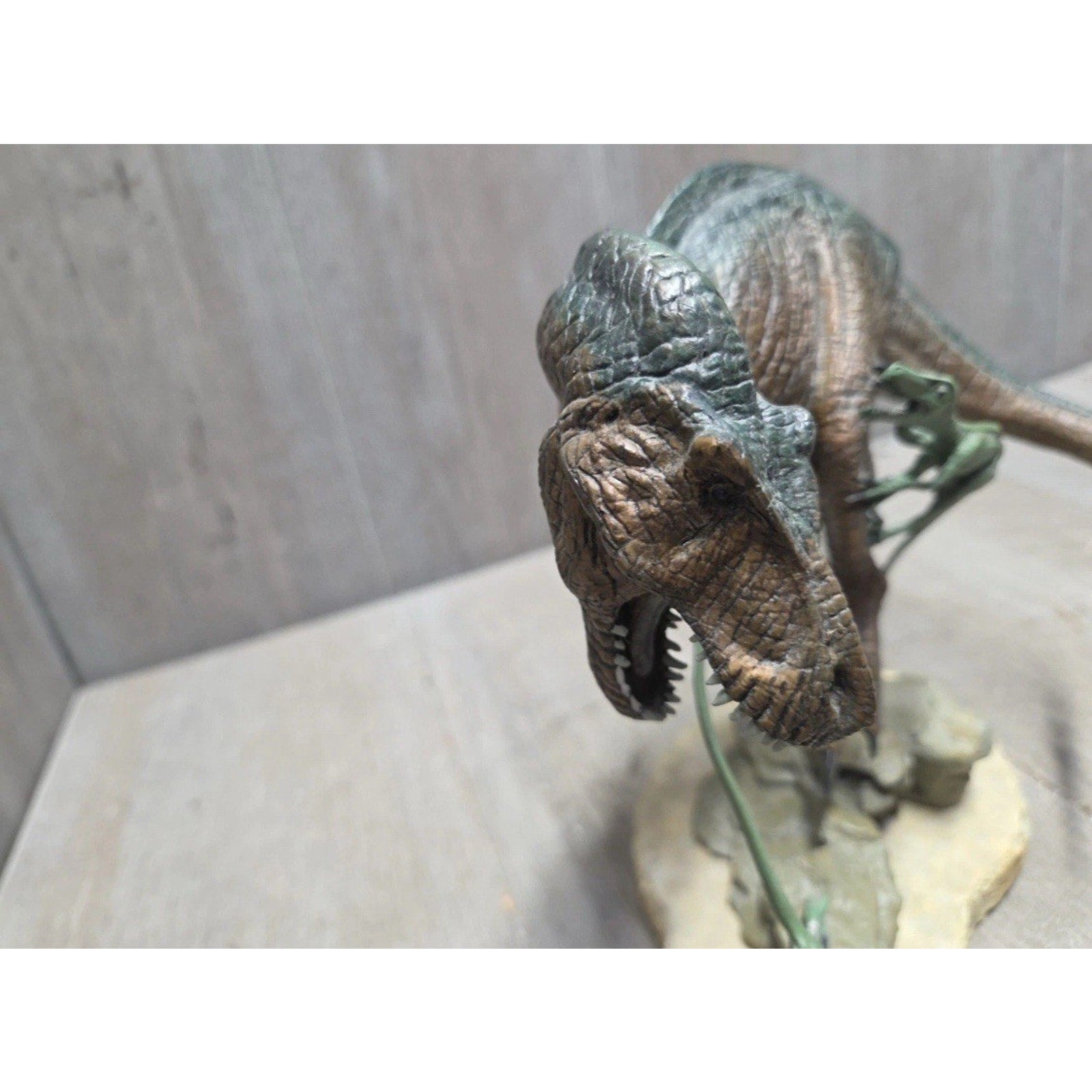 Franklin Mint T-Rex "Fight for Survival" Sculpture Signed by Michael Trcic No Bo