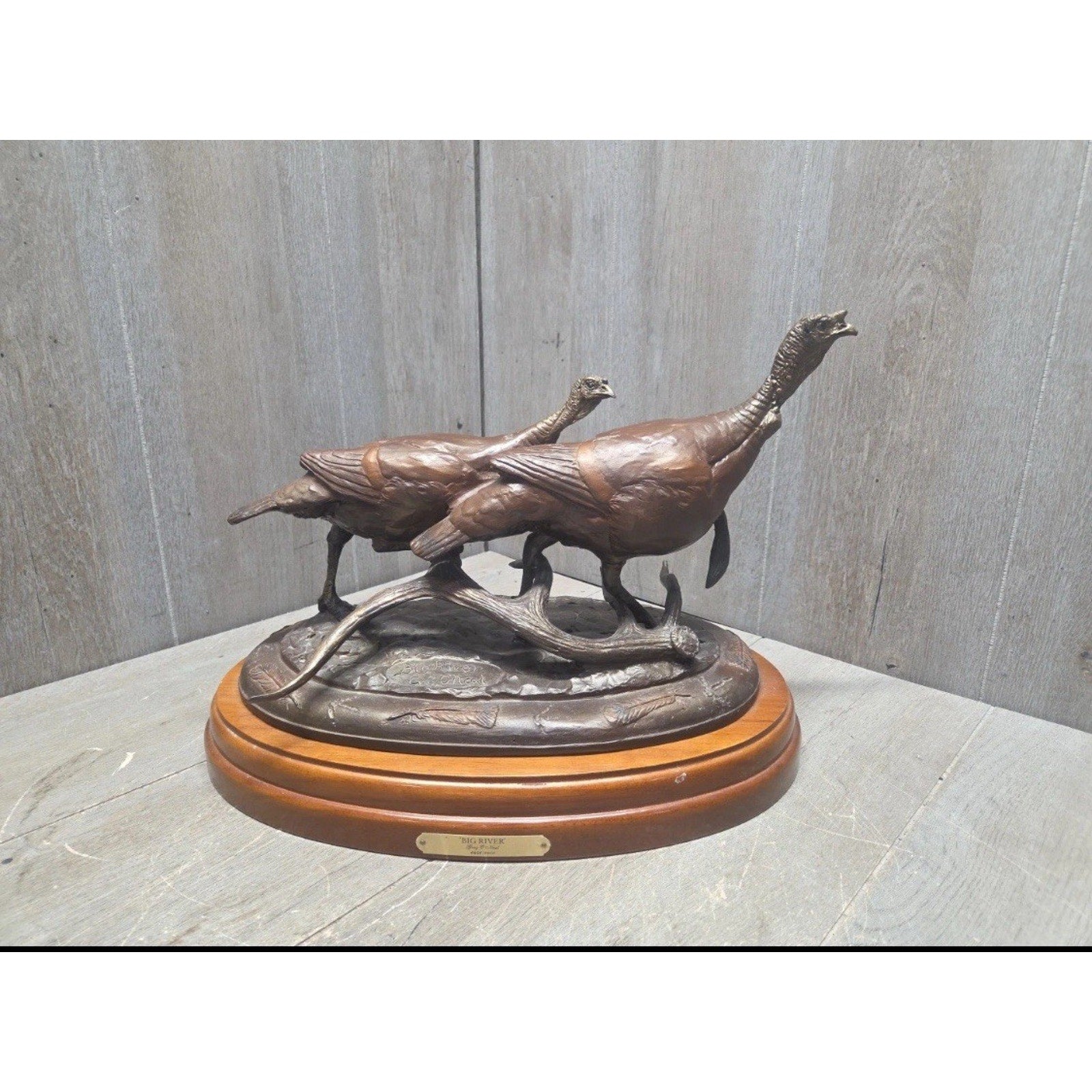 Greg O'Neal Big River Bronze NWTF Turkeys Statue 0456/2400 Sculpture Federation