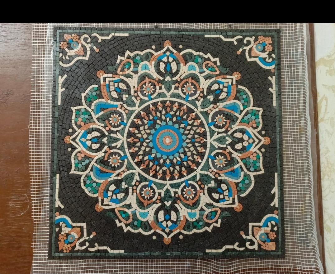 SUZ1 - Matroni Floral Mosaic -MOSAIC ART PANEL