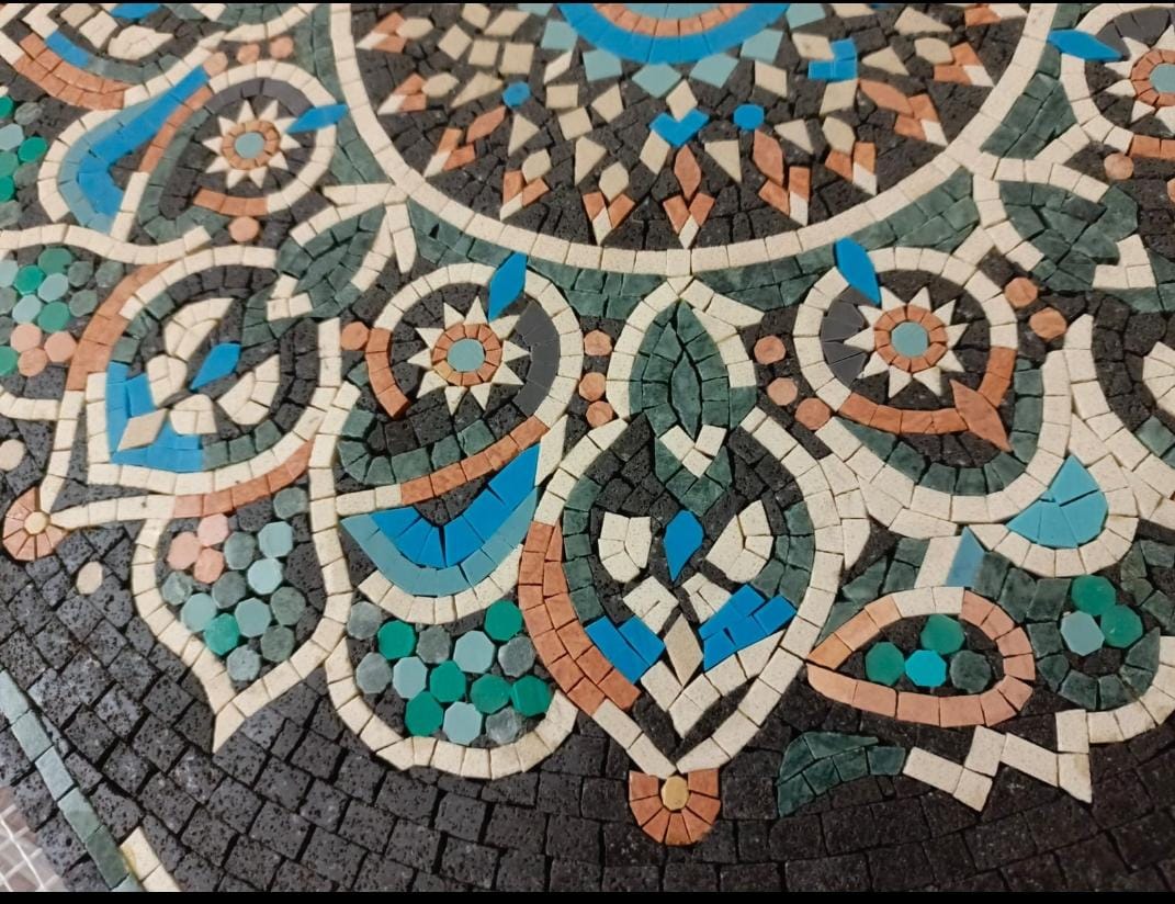 SUZ1 - Matroni Floral Mosaic -MOSAIC ART PANEL