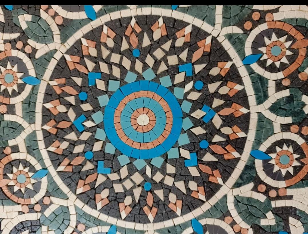 SUZ1 - Matroni Floral Mosaic -MOSAIC ART PANEL