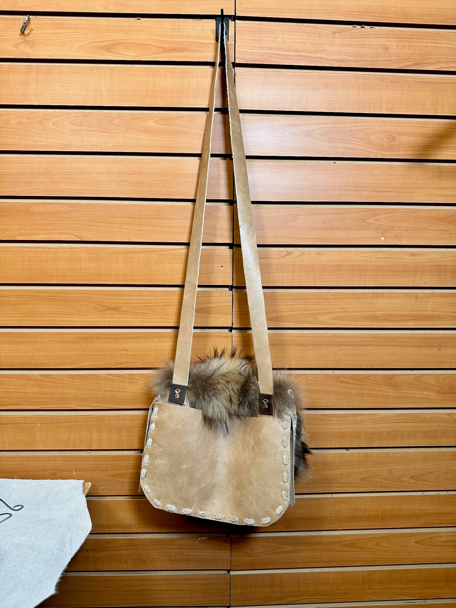 FH223- real fur purse Native American