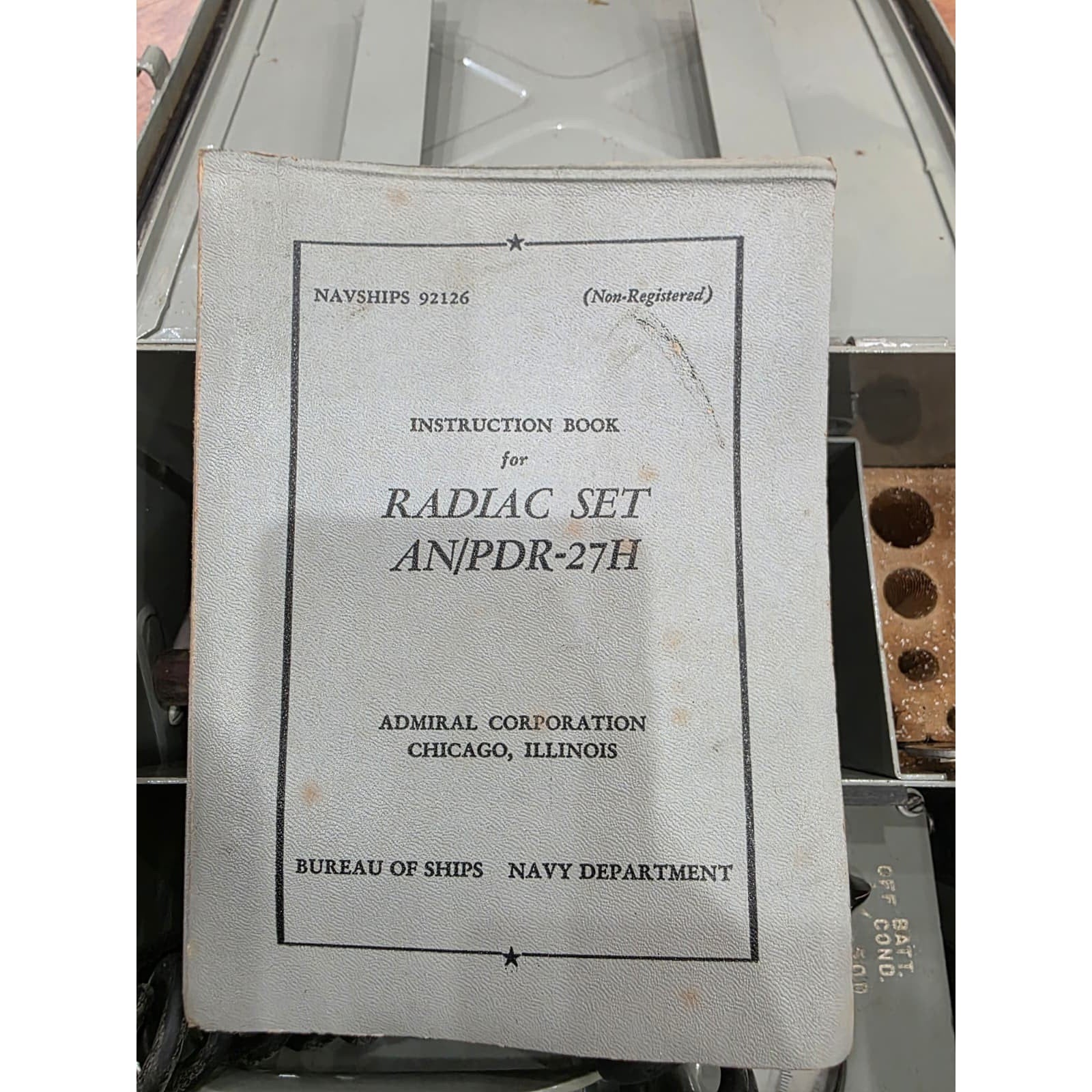 Fhaq5 - VTG CY-1296 / PDR-27F Navy Radiation Detector Set – Admiral Corp (Cased)