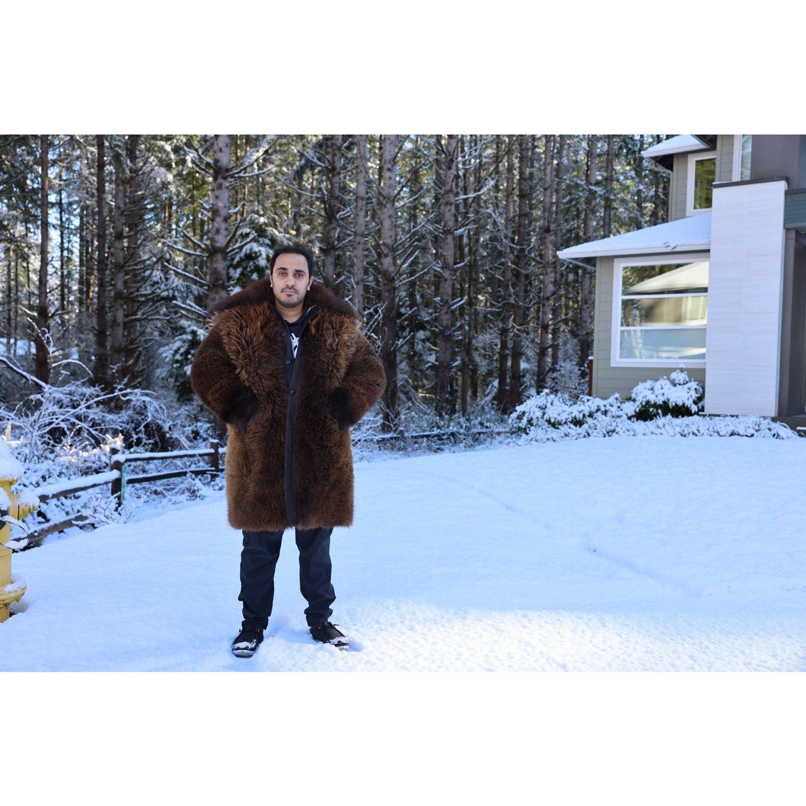 FHMG1 - Real bison Coat Handmade From Real bison