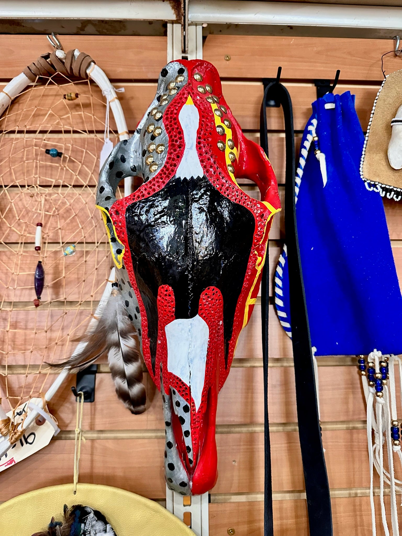 FH221- painted skull ceremonial native American