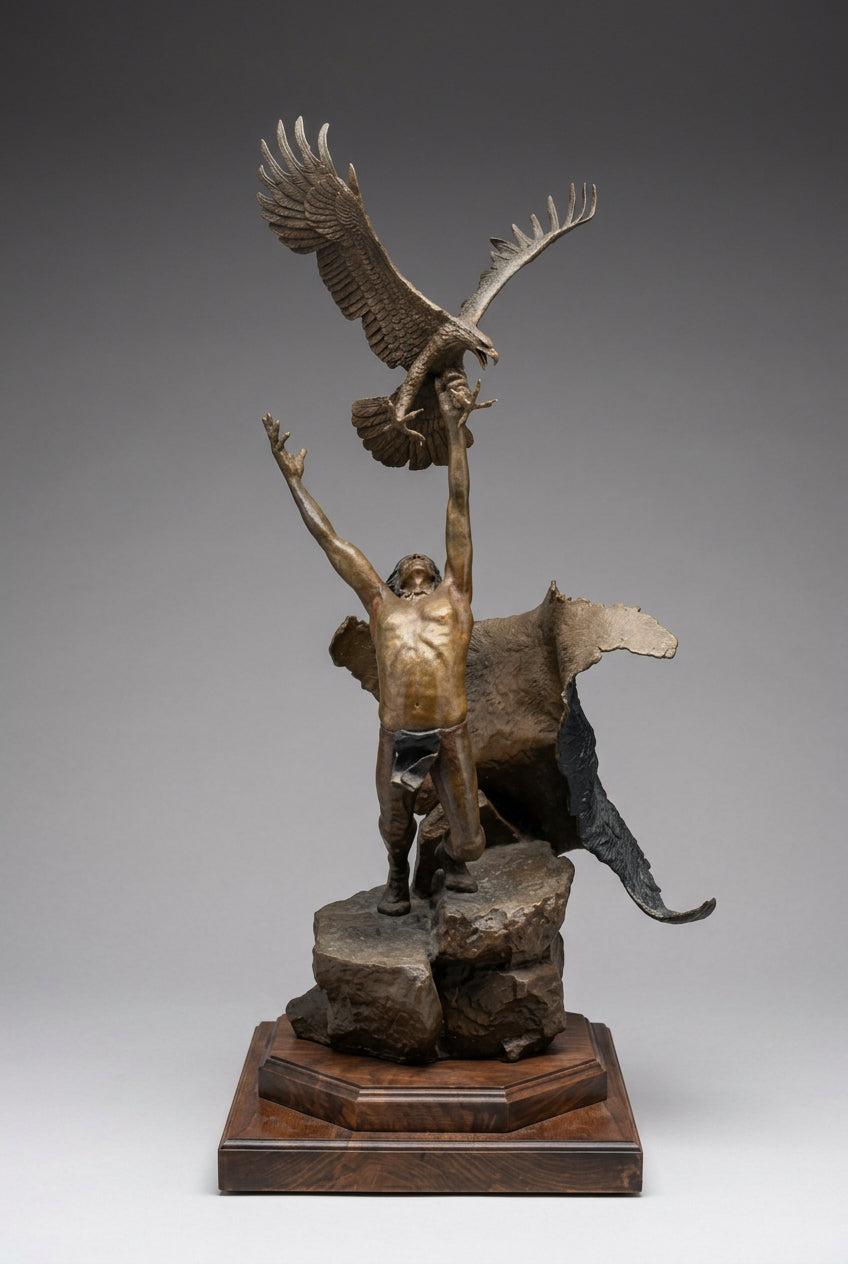 FH36U - William "Wally" Shoop Bronze " The Spirit " ( Eagle Catcher )
