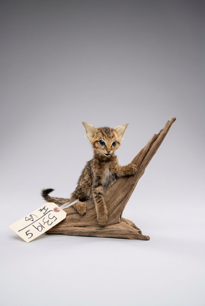 FH68 - African Baby Wildcat Full Body Taxidermy Mount