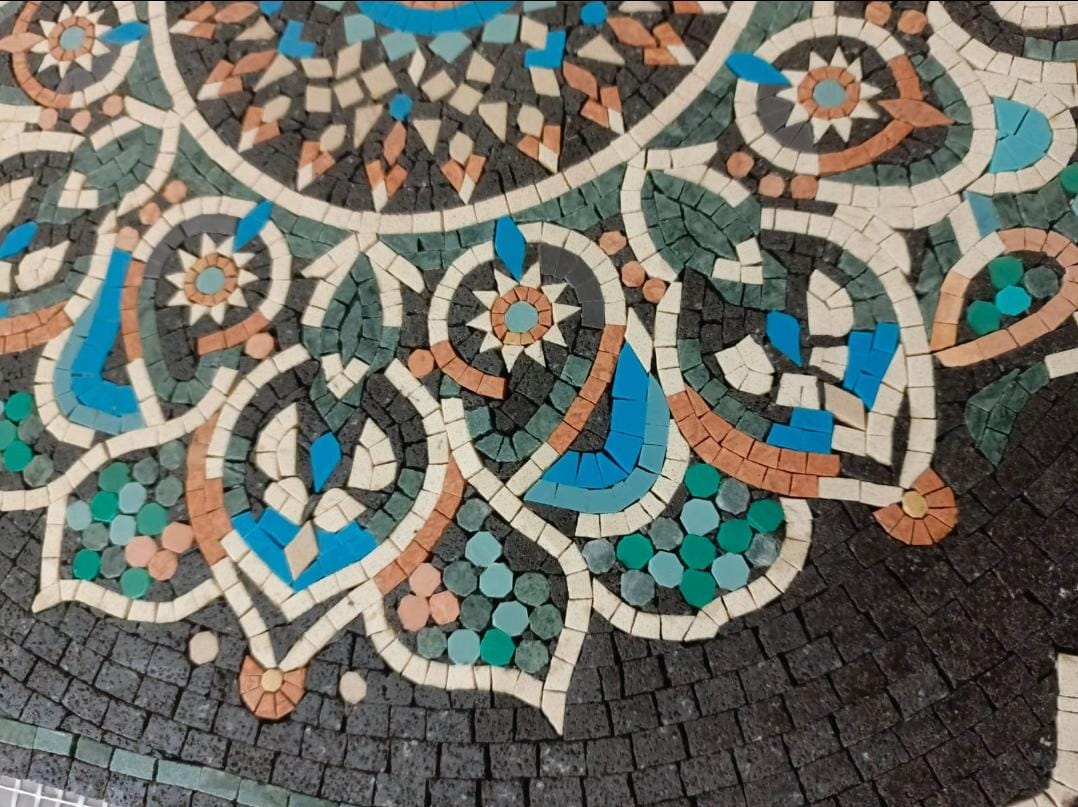 SUZ1 - Matroni Floral Mosaic -MOSAIC ART PANEL