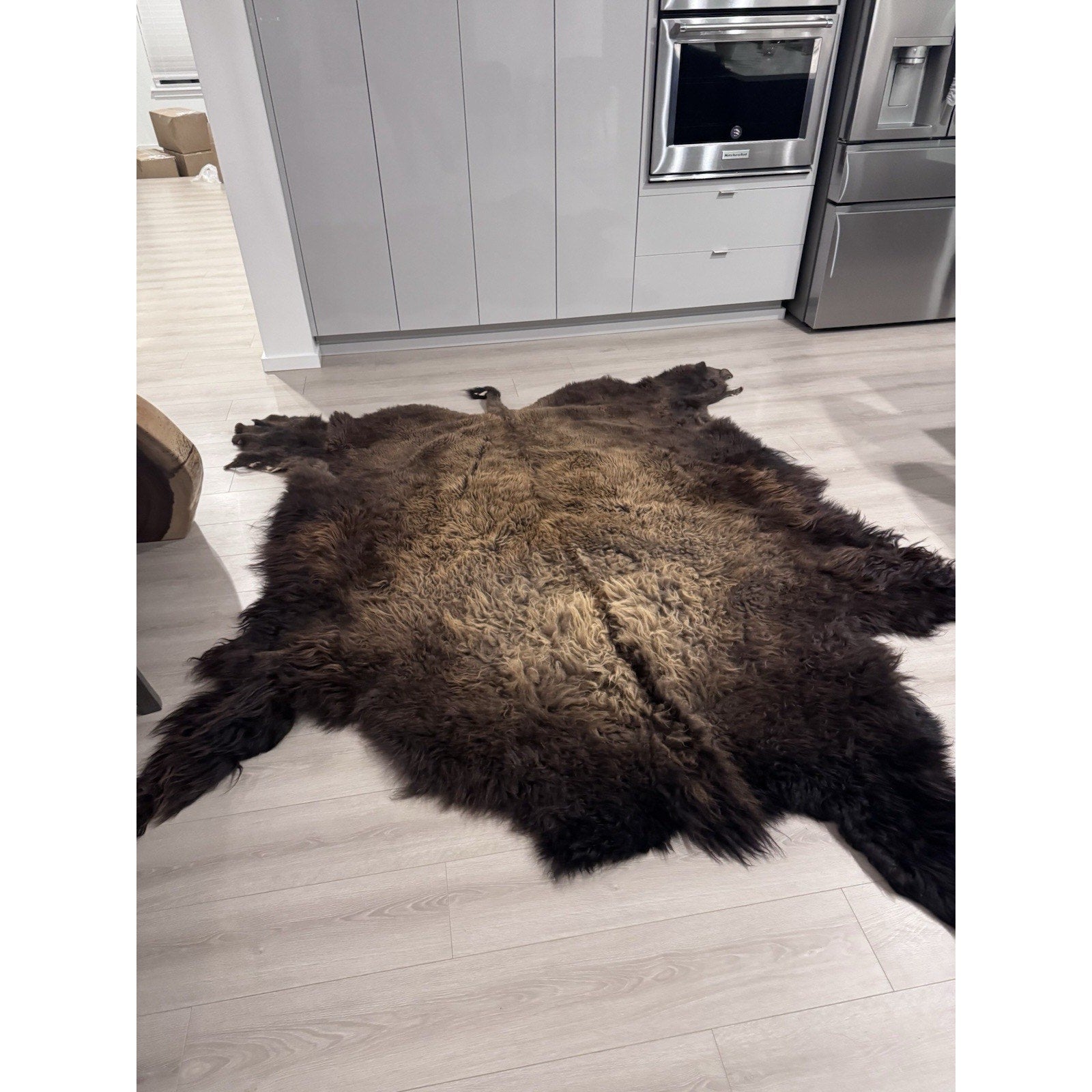 FHGUL2 - Premium Massive XXL bison Hide Rug Taxidermy Fur