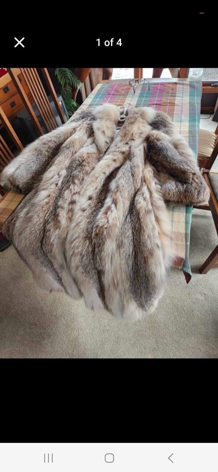 FH116-full-length lynx fur coat, excellent condition, elegant and beautiful