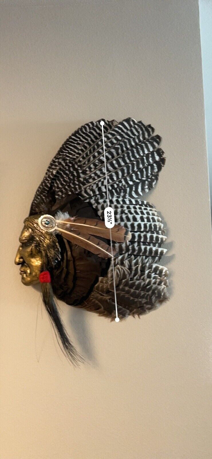 WILD TURKEY Taxidermy Native American Crafts Archery Mask Face Mount War Bird