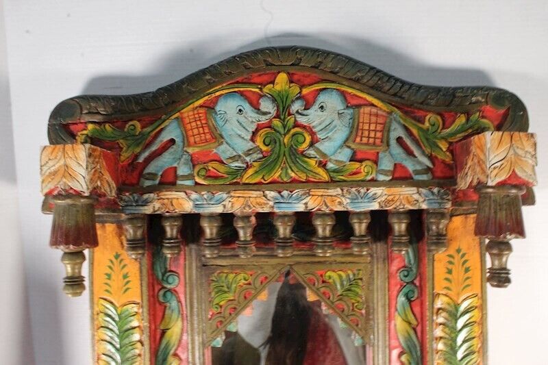 Incredible Asian-Inspired Wooden Carved Mirror