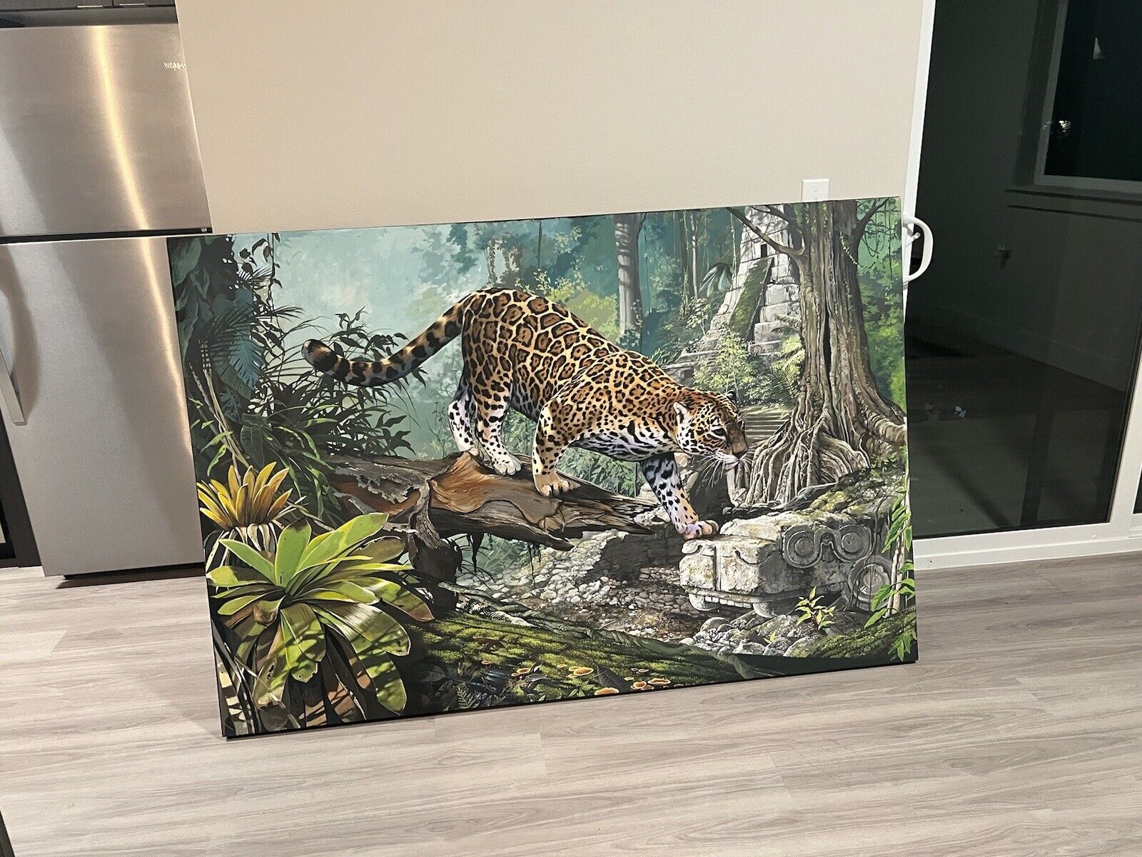 Original Oil Painting Wildlife Jaguar Artist Lowell shapley