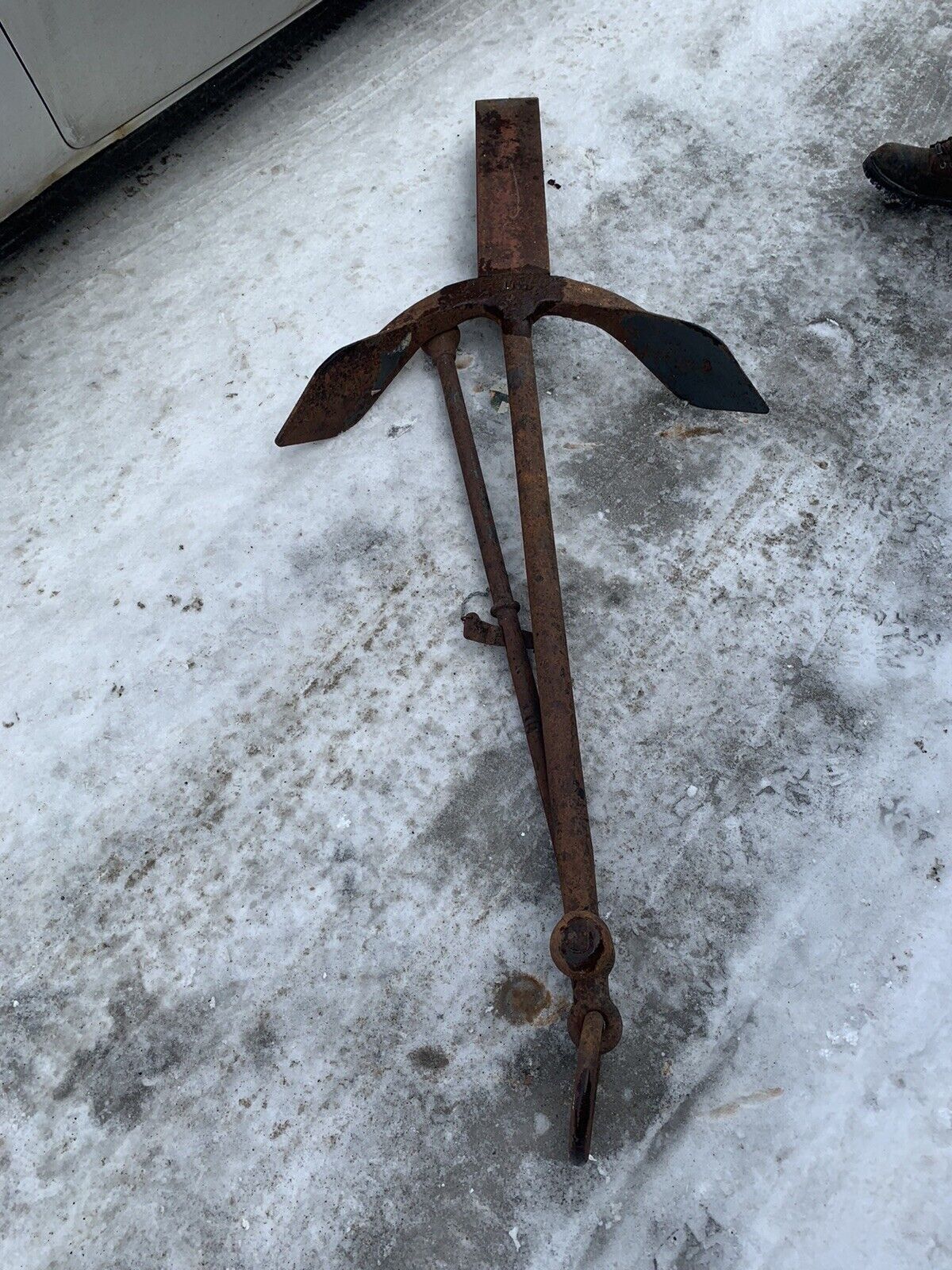 Very Old, very Large, very Heavy Original Antique Ship Anchor