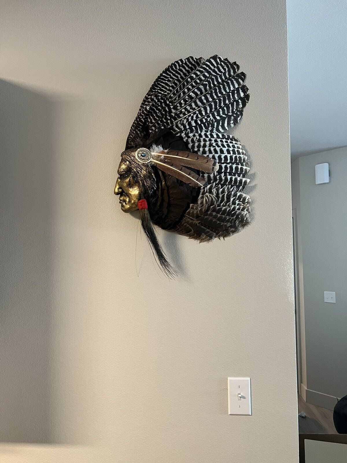 WILD TURKEY Taxidermy Native American Crafts Archery Mask Face Mount War Bird