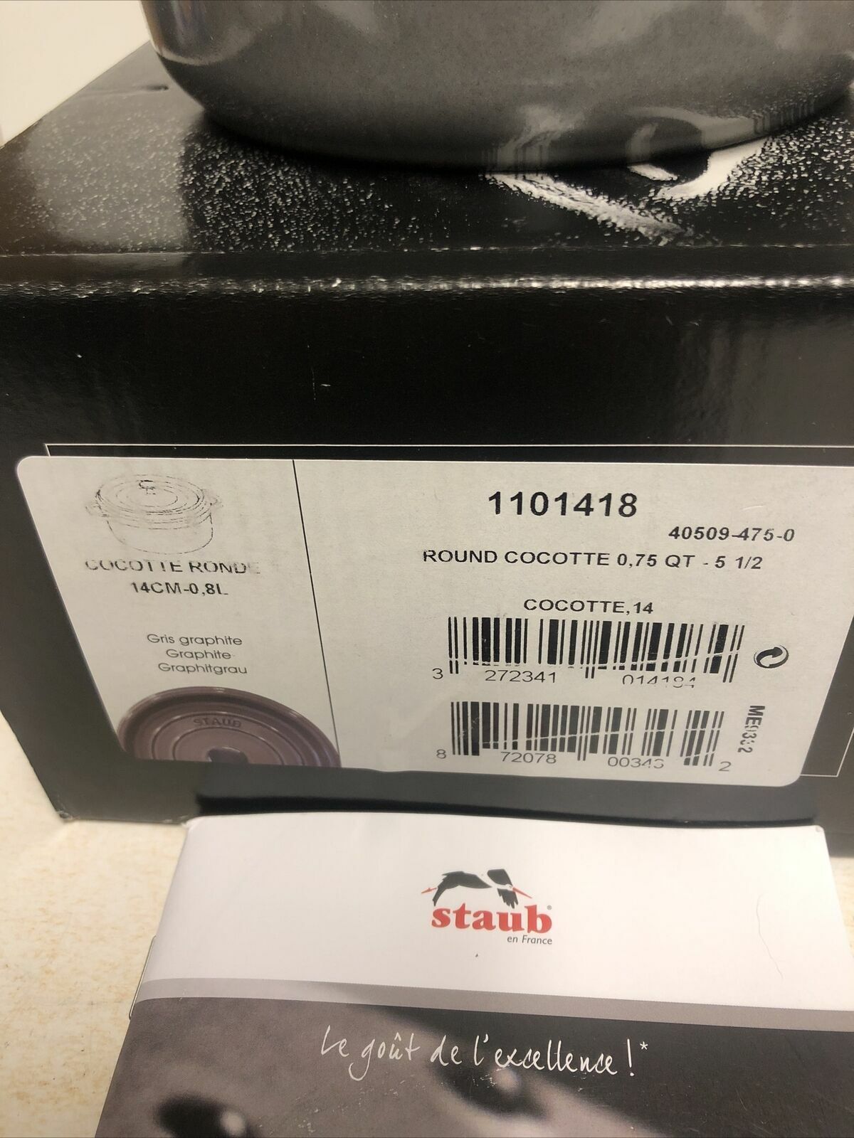 Staub Cast Iron 0.75-qt Round Cocotte