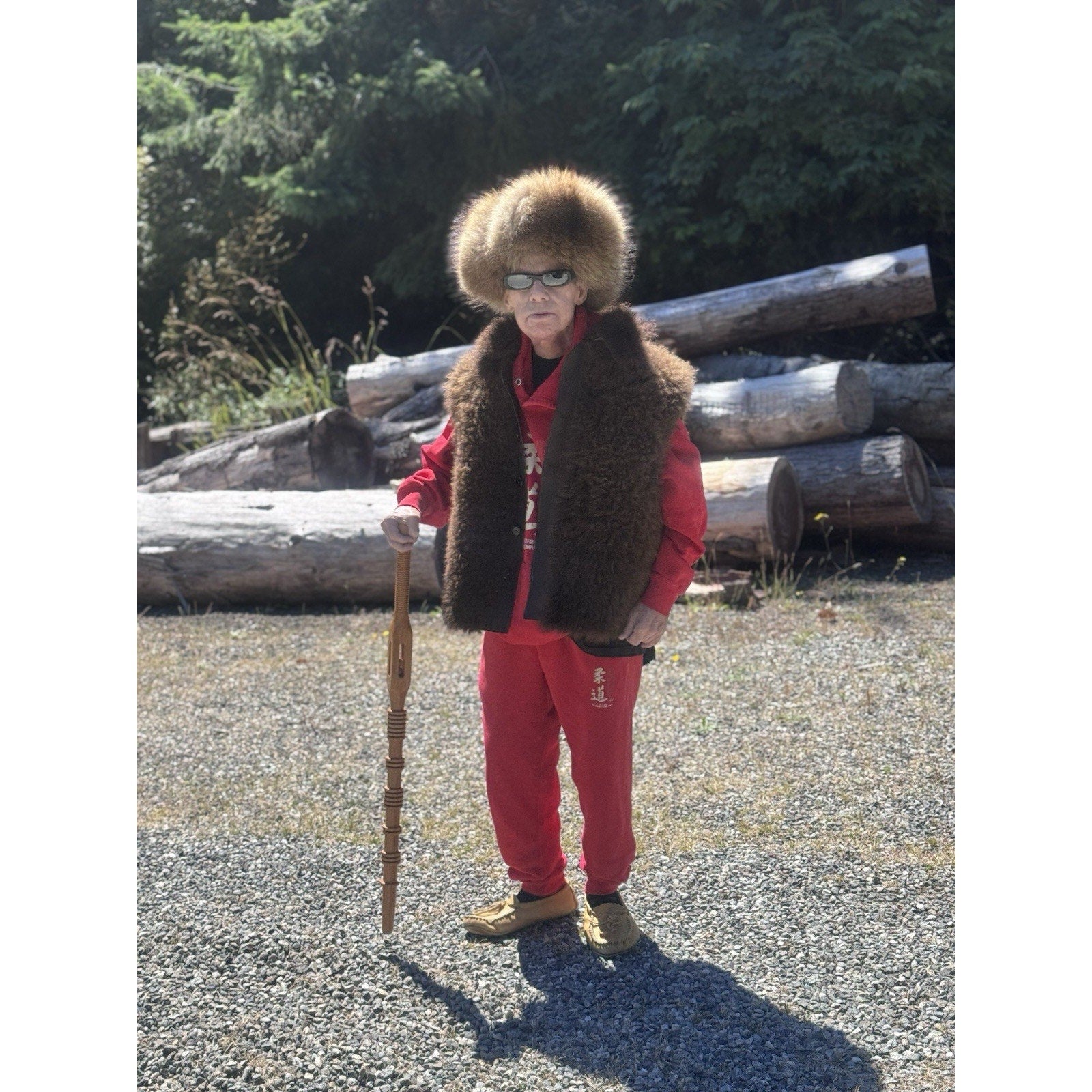 FHBV21 - Real bison / Buffalo Coat Vest Handmade From Real bison