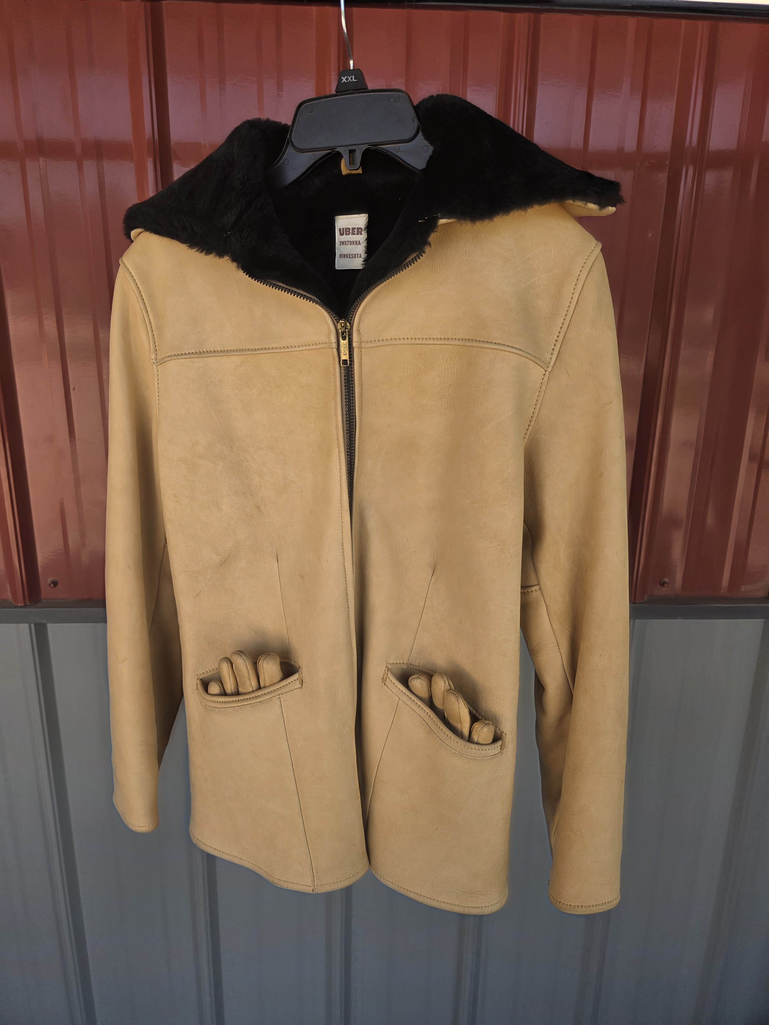 Fhct1 - Uber Deer Leather Vest with Faux Fur Lining