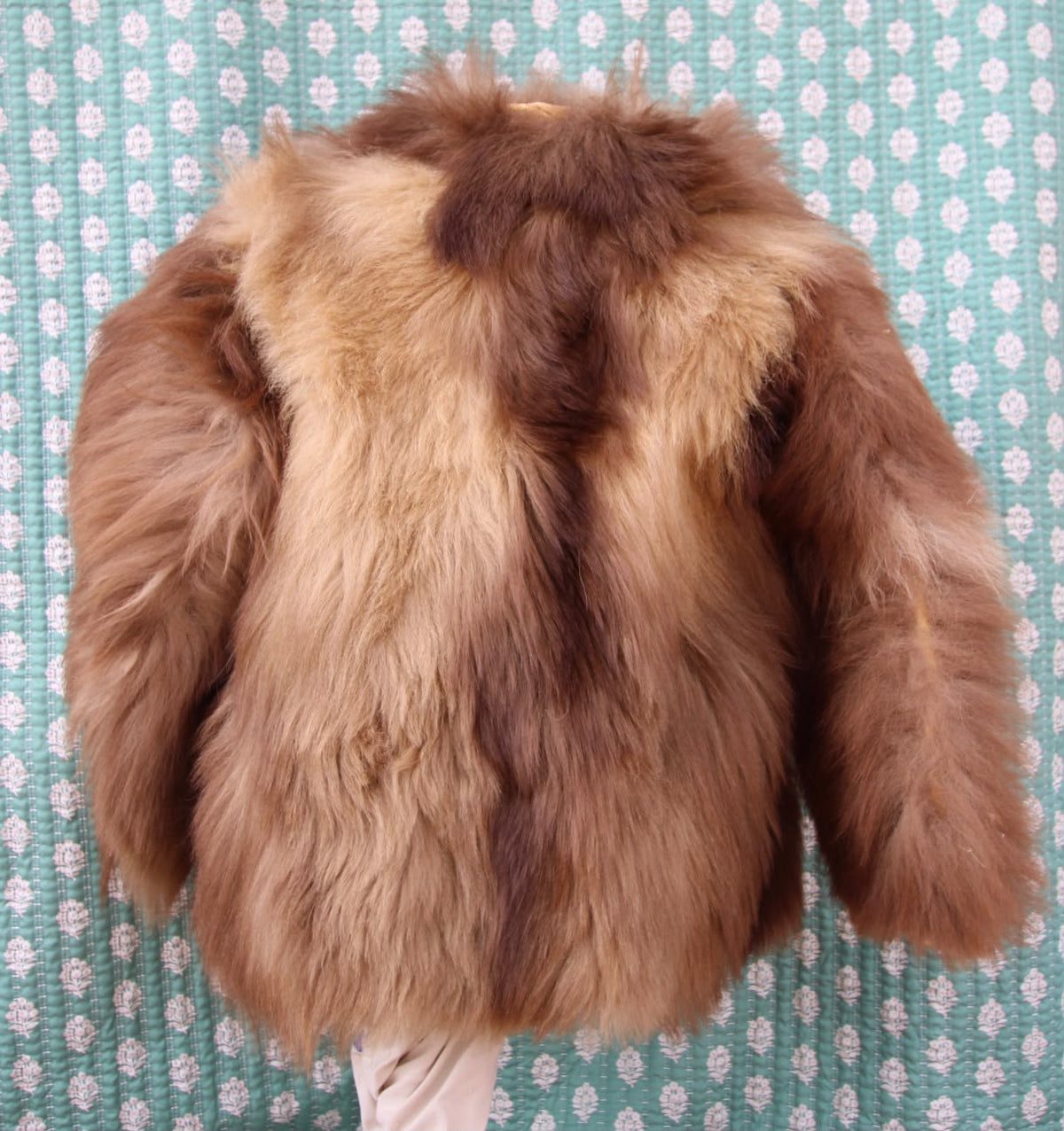 FHFC02 - real bear fur coat native American made.