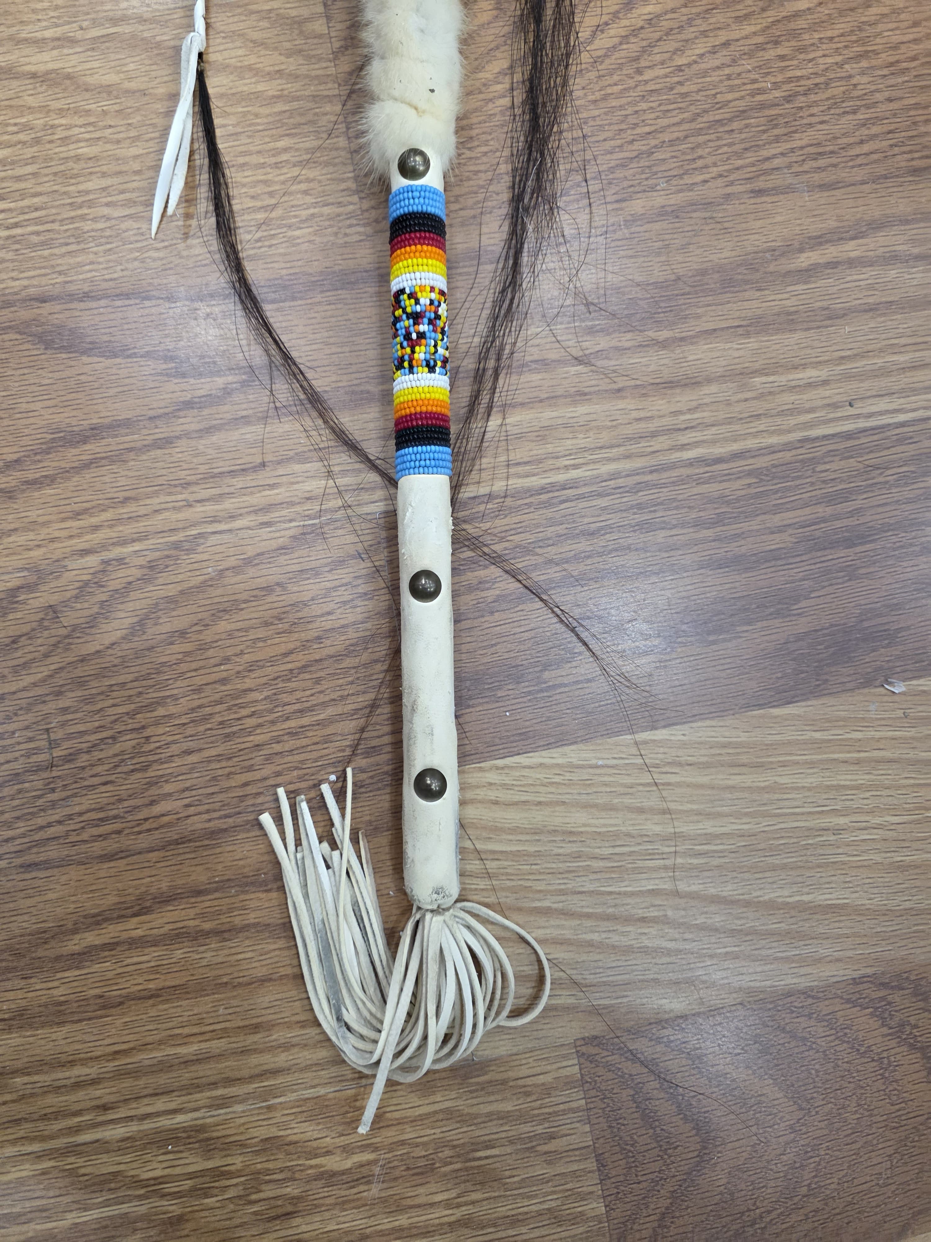 FHMC101 - Native Rattle 24" | Traditional Handcrafted Display