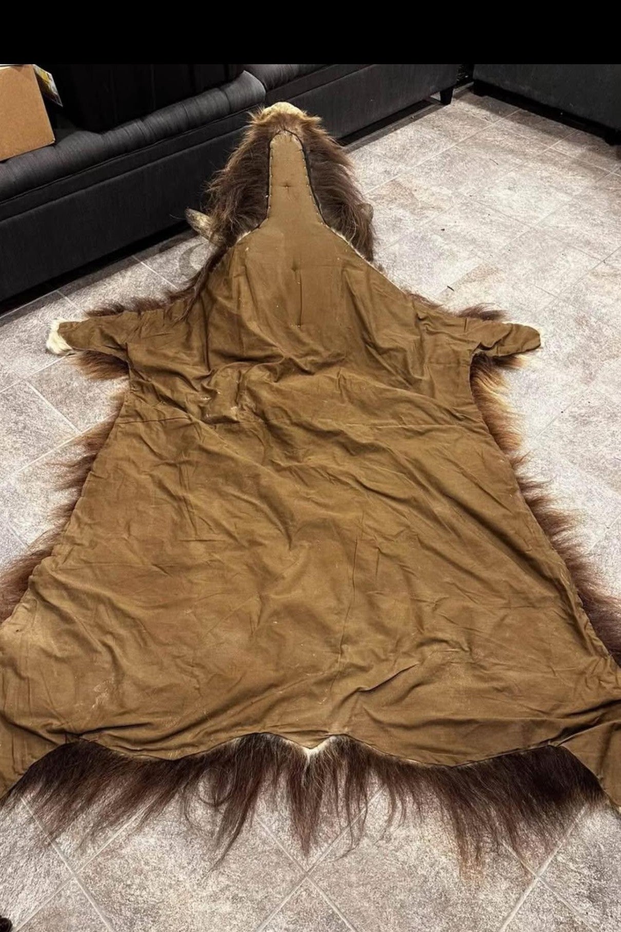 FHSUZ28 - Muskox Rug With Mounted Taxidermy Head