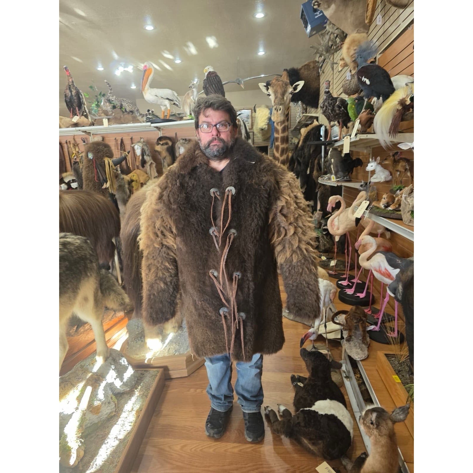 FHSMC1 - Real bison Coat Handmade From Real bison
