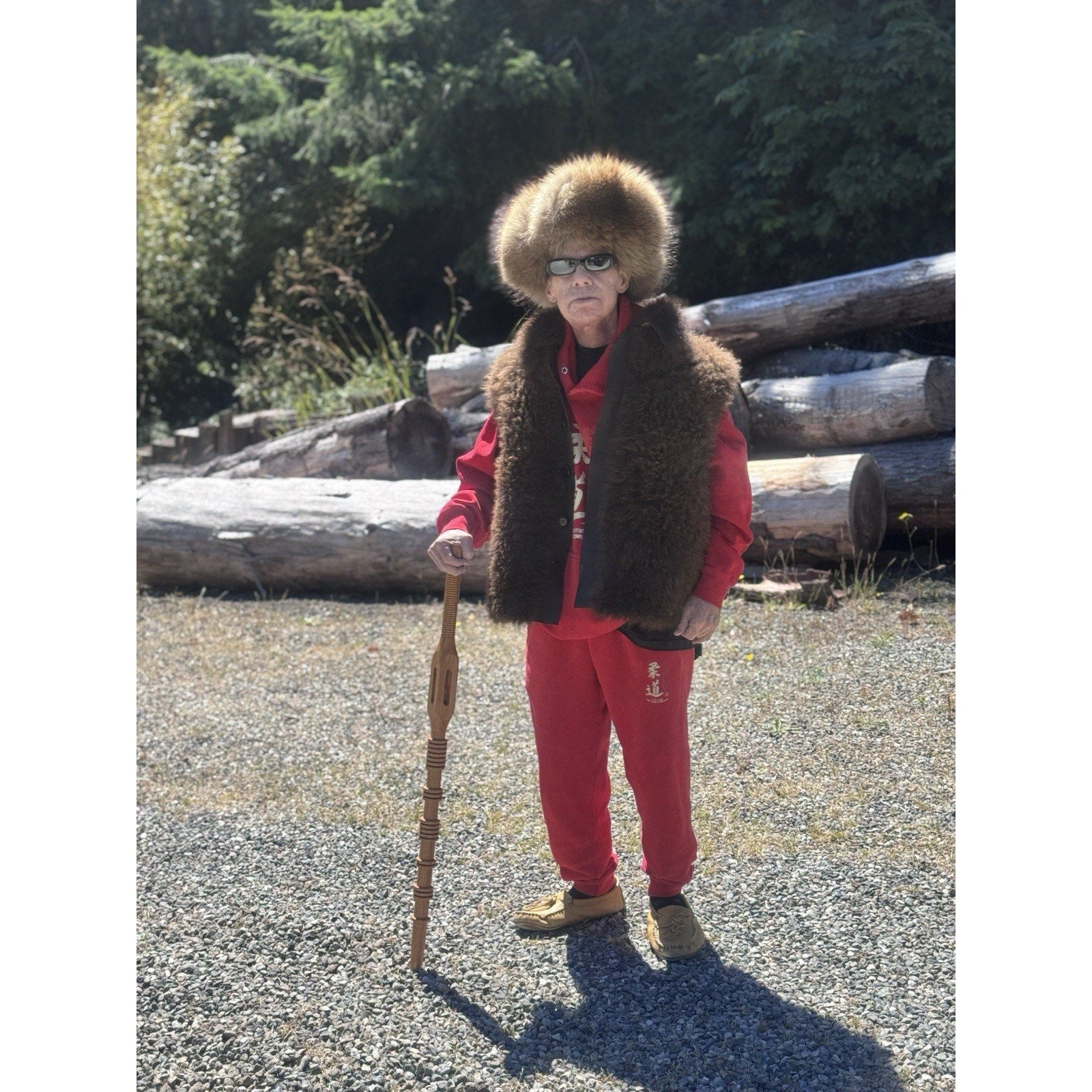 FHBV21 - Real bison / Buffalo Coat Vest Handmade From Real bison