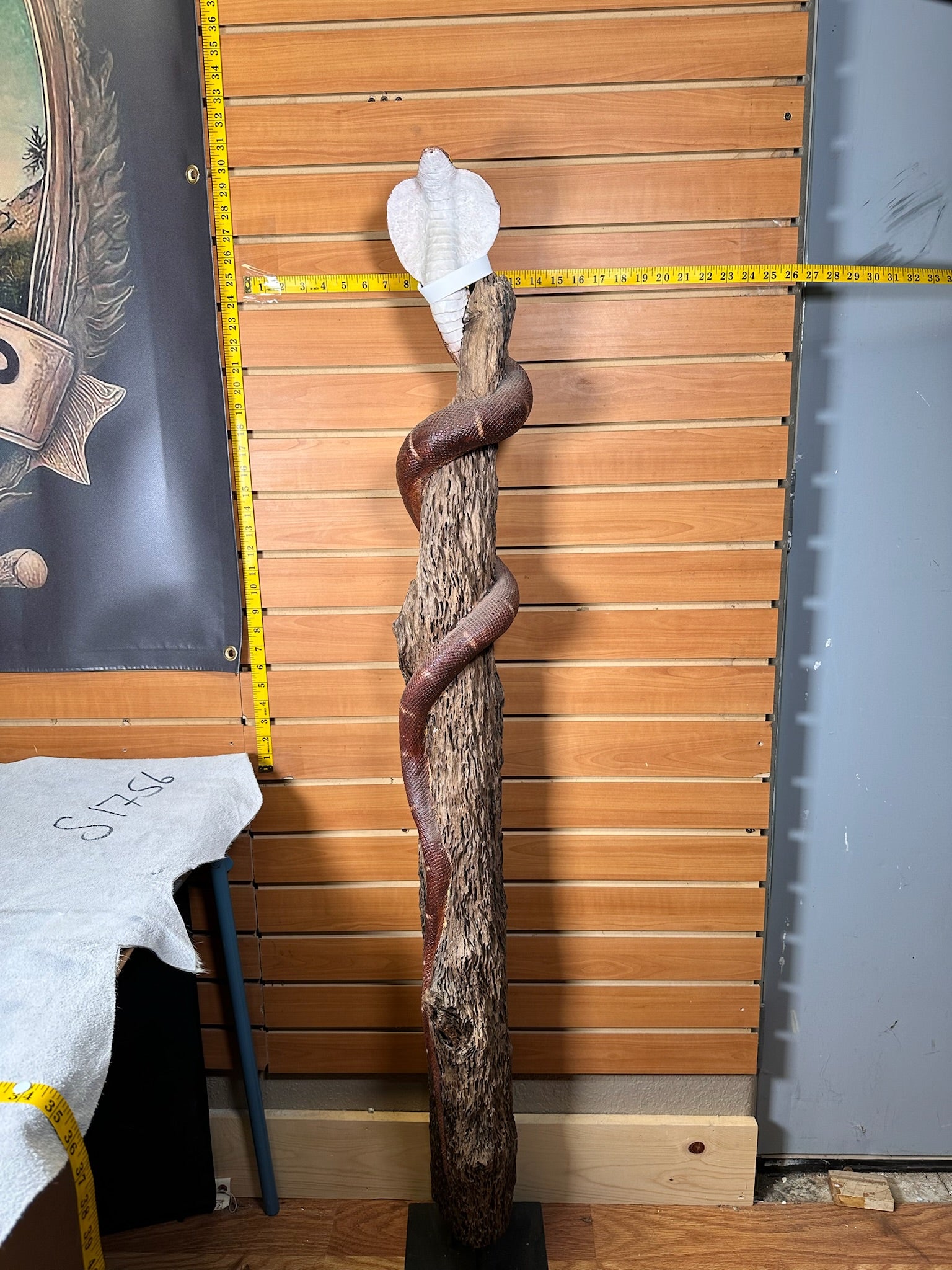 JTV479-Replica cobra snake taxidermy mount