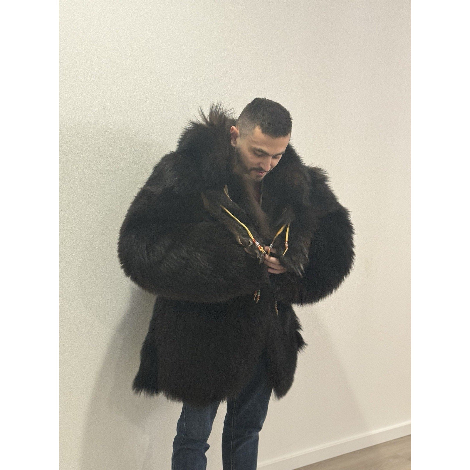 FHMGUl12 - Real Fur Coat Handmade Premium Fur