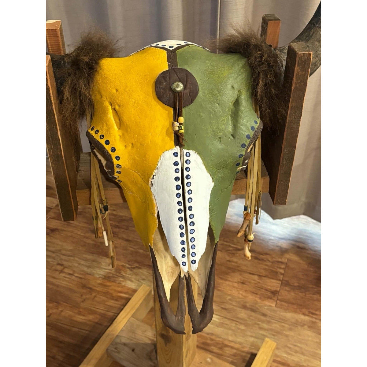 FHMMB1 - XXL Painted Buffalo / Bison Skull Taxidermy Mount
