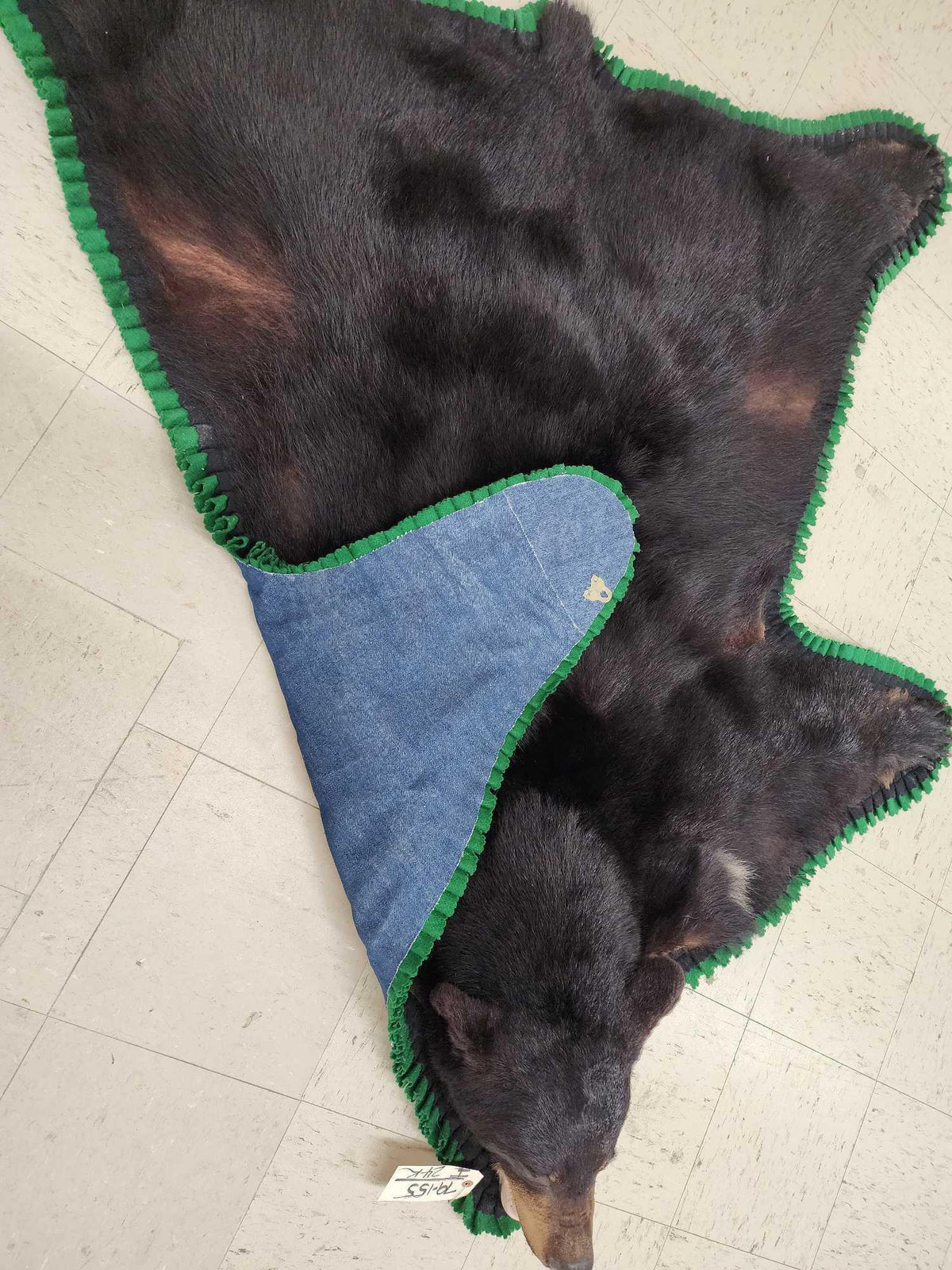 FH24k - Nice Black Bear Rug Taxidermy
