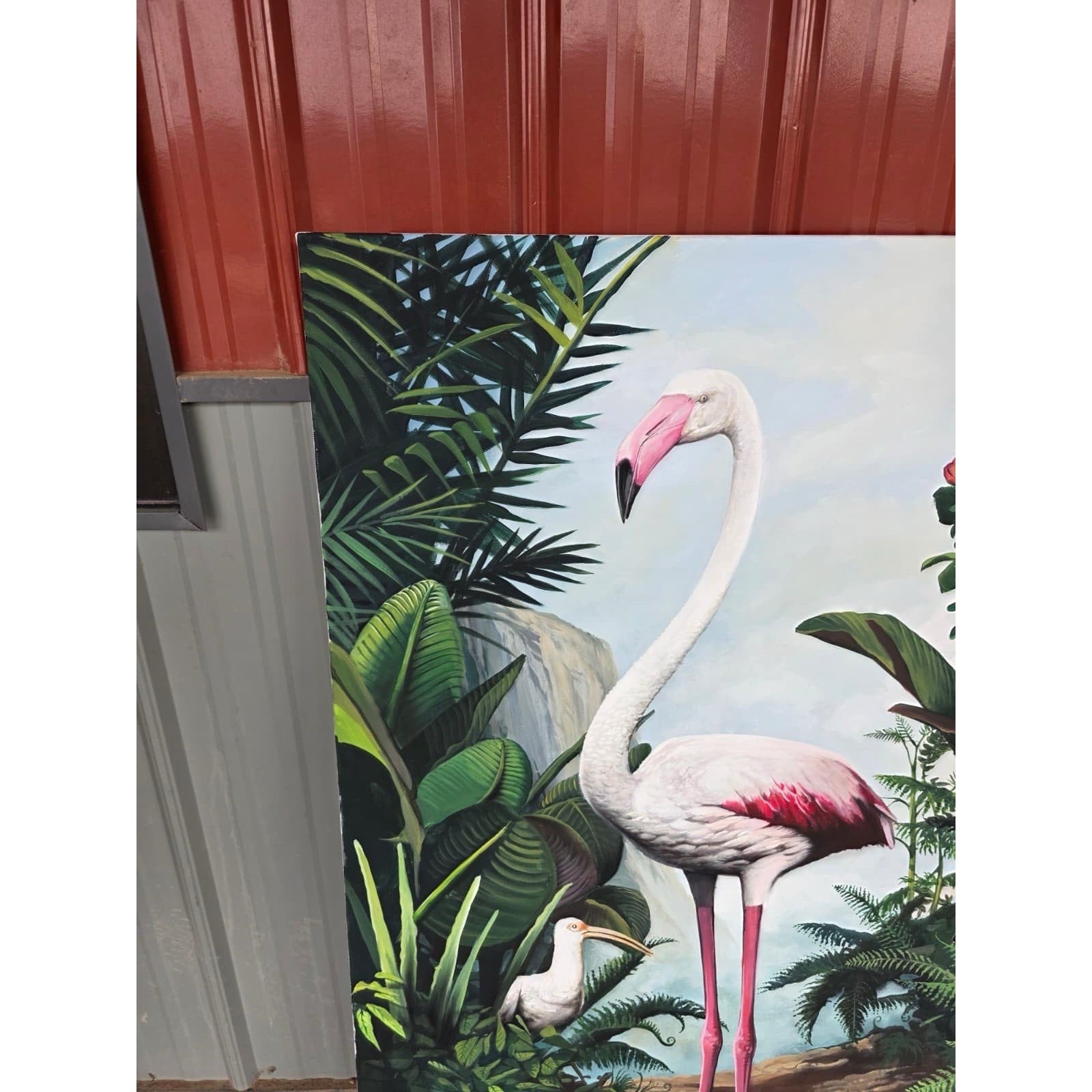 Original Oil Painting Flamingo Artist Lowell shapley