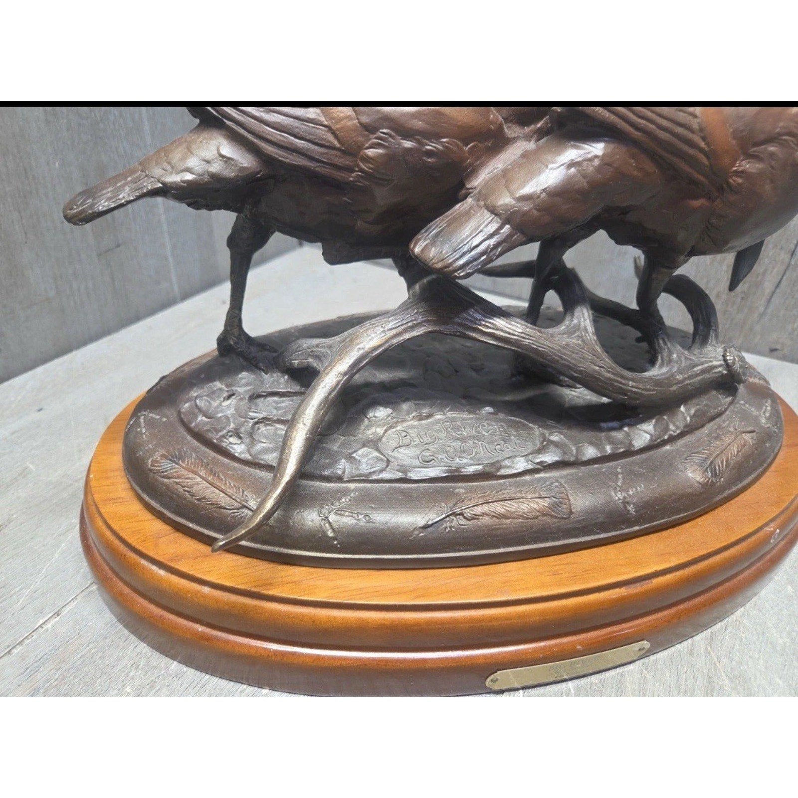 Greg O'Neal Big River Bronze NWTF Turkeys Statue 0456/2400 Sculpture Federation