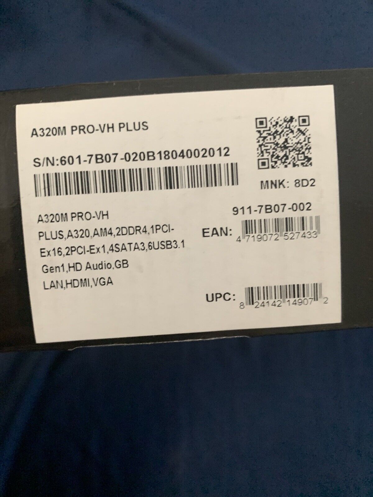 MSI A320M PRO-VH PLUS Socket AM4 AMD Motherboard