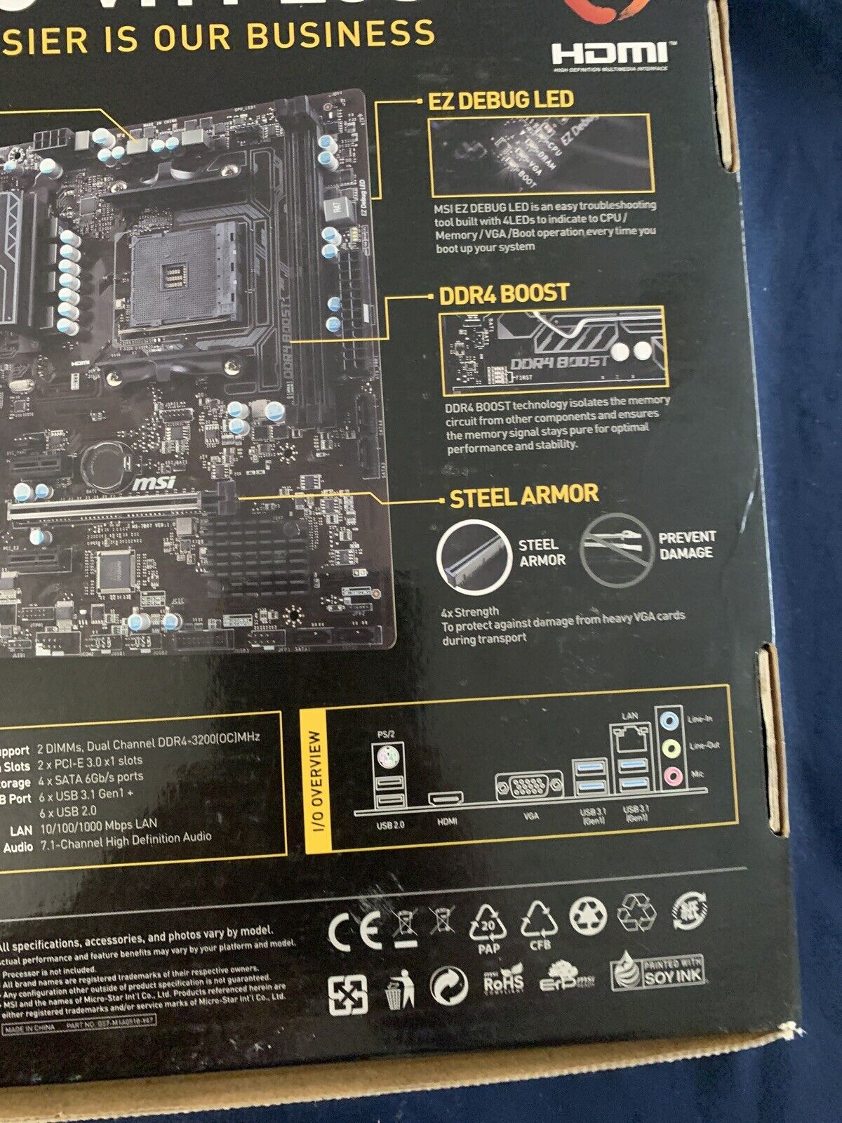MSI A320M PRO-VH PLUS Socket AM4 AMD Motherboard