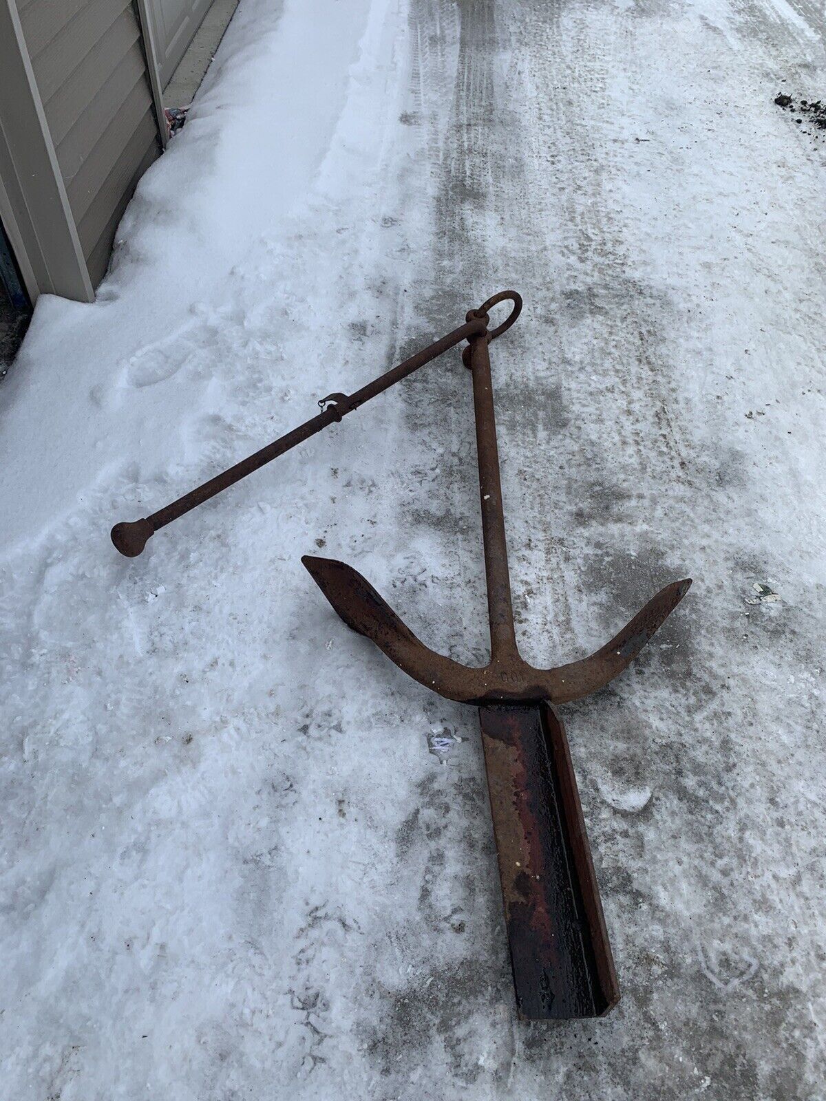Very Old, very Large, very Heavy Original Antique Ship Anchor
