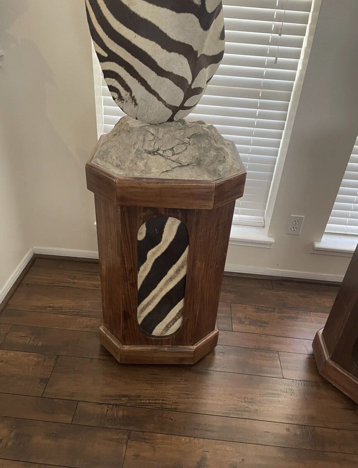 Burchells Zebra Pedestal Mount African Safari Taxidermy